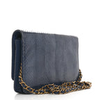 Snakeskin Wallet On Chain WOC Blue