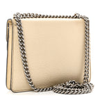 Textured Calfskin Crystal Mini Dionysus Shoulder Bag Mystic White