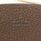 GG Supreme Monogram Textured Dollar Calfskin Web Small Ophidia GG Handbag Beige Ebony New Acero
