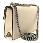 Dollar Calfskin Crystal Small Dionysus Shoulder Bag Mystic White