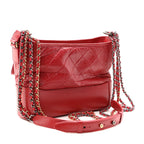 Aged Calfskin Quilted New Medium Gabrielle Hobo Red