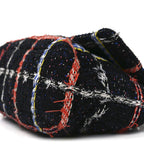 Tweed Quilted Large Chanel 19 Flap Black Orange Blue