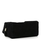 Suede Quilted Small Chanel 25 Handbag Black