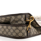GG Supreme Monogram Textured Dollar Calfskin Web Ophidia Savoy Garment Bag Beige Ebony New Acero
