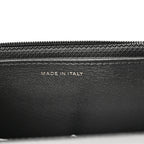 Calfskin Elaphe Double Chevron Mini Wallet On Chain WOC Black