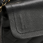 Caviar Quilted Small Double Flap Black