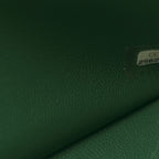 Metallic Caviar Quilted Jumbo Double Flap Green