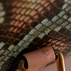 Snakeskin Ostrich Calfskin Small Jackie 1961 Hobo Pink Multicolor