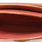 Lambskin Quilted Small Boy Clutch With Chain Orange