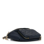 Caviar Quilted Business Affinity Waist Belt Bag Navy
