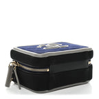 Jersey Quilted Small CC Filigree Vanity Case Blue Black Grey