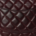 Lambskin Quilted Mini Rectangular Flap Burgundy