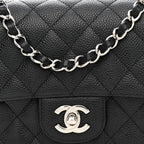 Caviar Quilted Mini Square Flap Black