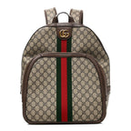GG Supreme Monogram Medium Ophidia Day Backpack Brown