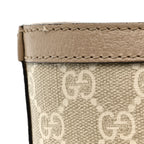 GG Supreme Monogram Textured Dollar Calfskin Web Medium Ophidia Shopping Tote Beige Mystic White Oatmeal
