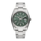 Stainless Steel 36mm Oyster Perpetual Datejust Watch Mint Green 126200