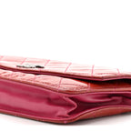 Patent Quilted Brilliant Wallet On Chain WOC Coral