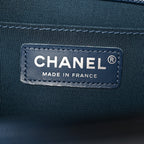 Caviar Quilted Medium Boy Flap Dark Navy Blue