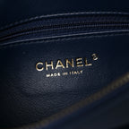 Caviar Quilted Filigree Waist Bag Blue