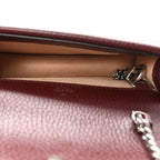 Dollar Calfskin Crystal Super Mini Dionysus Shoulder Bag Vintage Bordeaux Black Diamond