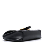 Calfskin Matelasse Mini GG Marmont Shoulder Bag Black