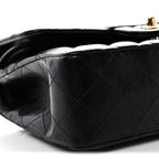 Lambskin Quilted Small Double Flap Black