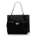 Suede Quilted Small Chanel 25 Handbag Black