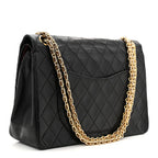 Lambskin Quilted Medium Double Flap Bijoux Chain Black