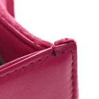 Velvet Quilted Small Boy Flap Fuchsia