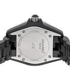 Stainless Steel Ceramic Diamond Dial 33mm J12 Quartz Watch Black