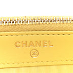 Caviar Quilted CC Filigree Clutch With Chain Yellow