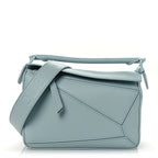Calfskin Small Puzzle Bag Aquamarine