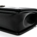 Lambskin Quilted Medium Boy Flap Black