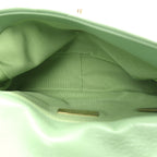 Goatskin Quilted Medium Chanel 19 Flap Light Green