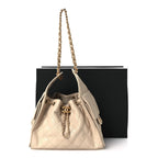 Caviar Quilted Small Chanel 25 Handbag Beige