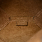 Shiny Calfskin Mini Puzzle Fold Tote Pearl Grey Dark Grey