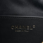 Washed Denim Quilted Mini Chanel 25 Handbag Black