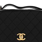 Caviar Quilted Large Business Affinity Flap Black