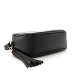 Pebbled Calfskin Small Soho Disco Bag Black