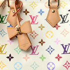 LV X TM Monogram Multicolor Speedy Bandouliere 25 White
