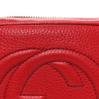 Pebbled Calfskin Small Soho Disco Bag Vibrant Red