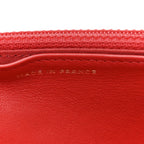 Lambskin Quilted Boy Wallet On Chain WOC Red