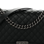 Caviar Quilted New Medium Boy Flap Black