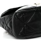 Goatskin Quilted Large Chanel 19 Flap Black