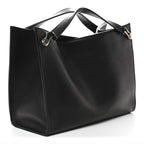 Polished Saddle Calfskin Small Alexia Bag Black