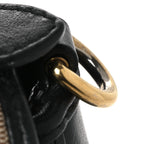 Monogram Azalea Calfskin Matelasse Diagonal Mini GG Marmont Top Handle Shoulder Bag Beige Ebony Black