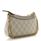 GG Supreme Monogram Textured Dollar Calfskin Web Mini Ophidia GG Handbag Beige Mystic White Oatmeal