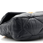 Goatskin Quilted Large Chanel 19 Flap Navy Blue
