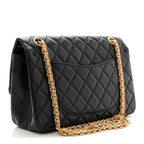 Aged Calfskin Quilted 2.55 Reissue 225 Flap Black