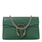 Dollar Calfskin Crystal Super Mini Dionysus Shoulder Bag Emerald
